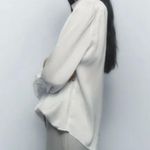 ZARA  chain collar satin effect blouse Photo 6