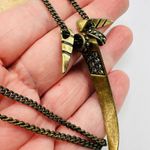 Giles & Brother x JM Brass Horn Toggle Necklace Rare Gold Photo 4