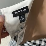 Torrid  Maxi Halter Tiered Dress Black White Gingham Photo 7