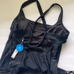 Cupshe NWT ‘Boho Rhapsody’ ruched black maternity one piece swimsuit, size XL Photo 5