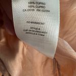 Wilfred  Aritzia Orange Silky Front Tie Crop Blouse Top Cupro Sexy Long Sleeve Photo 5