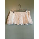 Edikted  White Double Belt Tiered Chiffon Skort Size Large NWT Photo 2
