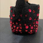 From India To You | Mini Black Beaded Bag w/ Floral Accents Photo 4