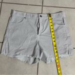 Aerie  Women Ribbed Cut Off Gray Curdoroy Shorts Size Large Photo 5