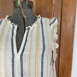 Lilla P Woven Stripe Ruffle Sleeve Tank Photo 8