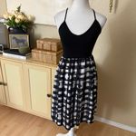 Theory Silk Rubin Plaid Sundress Black/White One Size Photo 1