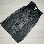 Diesel  black mesh tank top shirt Size x small zipper front detail cowl neck Photo 0