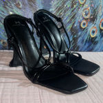 H by Halston Halston Size 8 Black Strappy Heels Photo 0