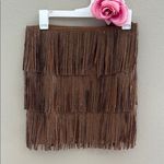 Brown Fringe Skirt Size M Photo 1