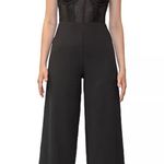 Dylan Ryan NYC Black Fitted Bodice Bustier Wide Leg Sleeveless Jumpsuit Size S Photo 0