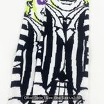 BEETLEJUICE Novelty Socks, New crew socks beetlejuice, Halloween black white grn Green Photo 3