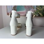 Chinese Laundry  White Embossed Croc Block Heel Open Toe Sandals Faux Leather 11 Photo 4