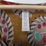 Paisley Grace  Women's Yellow Paisley Blouse Tunic Size XXXL Pink Ruffle Sleeve Photo 6