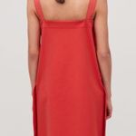 COS Apron Dress With Woven Straight Fit Square Cut Neck Straps in Red Size XS Photo 1