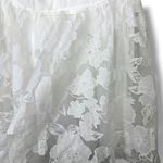 Lulus NWOT Floral Feelings White Floral Burnout Jacquard Babydoll Mini Dress Size M Photo 6
