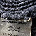 Alexander Wang T  Hoodie Knit Sweater Relaxed Pullover 100% Cotton Black Small Photo 2