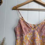 Free People cami top satin floral lace boho femme XS Photo 1