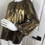 
JOHNNY WAS Pleated Blouse In Golden Gem Size Large. Photo 2