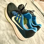 Nike  Zoom Structure 20 Running Shoes Blue Green Neon Mens Size 9.5 Photo 2