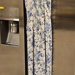 Reformation 💕💕 Kourtney Dress ~ Pompadour Blue Floral Bird Print 4 NWT Photo 9