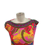 Trina Turk Felana Shift Dress Floral Paisley Print Multicolor Red Size 4 Photo 4