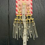 Piper  K Champagne Martini Gold Diamond Dangle Drop Chandelier Earrings NWT Photo 2