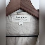 Anthropologie  Cloth & Stone Safari Linen Romper shorts utility elastic waist XL Photo 3