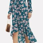 Intermix  Floral Teal Aria Dress - Size 0 Photo 0