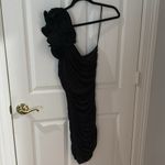 EXPRESS Black One-Shoulder Dress body contour sz small Photo 4