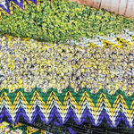 Multicolor Knit Wrap with Tassels Green Photo 2