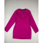 NOVA LUXE Hot Pink Long Sleeve Zipper Neck Mini Dress XL Photo 1