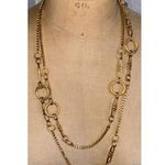 Designer Luxury Boho Preppy Gold Tone Y2K Boutique Statement Chain Necklace Photo 3