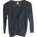 J.Crew 100% Merino Wool Flattering Top. Size Small Black Office Career Wear Photo 0