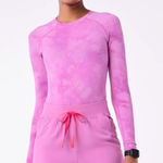 FIGS  Seamless Long Sleeve Top Medium Tie Dye Pink Cloud Salta Limited Edition Photo 0