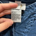 Talbots Vintage  Denim Ruffle Western Cowgirl Button Up Shirt Rodeo Medium Cotton Photo 3