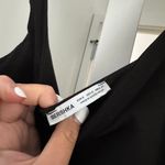 Bershka Square Neck Bodycon Midaxi Dress in Black Photo 3