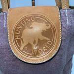 Hunting World Made in Italy‎ Foldable Tote Bag Shoulder Bag Cotton Linen Blend x Tan Photo 5