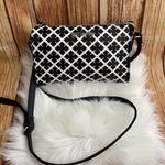 Kenneth Cole Reaction Women Small Faux Leather Purse Crossbody Bag Black & White Photo 0