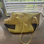 Yellow Vented Vintage Pet Carrier Tote Photo 9