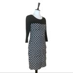 White House | Black Market  Women's Chevron Stripe Sheath Shift Dress Size Small Photo 2
