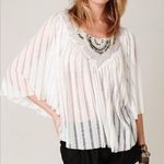 Free People Star Gazer Lily Poncho Sheer Gauzy Beaded Embroidery Lace Sheer S Photo 8