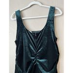 Women’s Velvet DRESS Square Neck Emerald Slit HOCO DARK romantic vamp Whimsigoth Green Size XL Photo 9