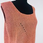 Sweet Rain  Button V Back Sleeveless Sweater Vest Sz Lg Women’s Light Rust Photo 2