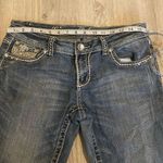 GRACE IN LA  low rise rhinestone embellished straight leg cross jeans y2kvintage Photo 2