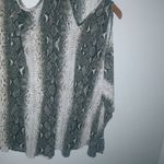 Giddy Up Glamour  L Snake Print in Gray Cold Shoulder Poncho Style Tunic Top Photo 1