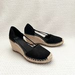 Eileen Fisher Black Suede Yasmin Closed Toe Espadrille Platform Wedge 6.5 NWOB Photo 10