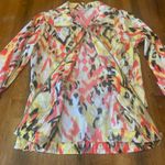 Laura Ashley Vibrant Red and Yellow Patterned jacket Photo 5