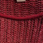 Lucky Brand Women’s  Sweater tunic flare M Red gold open knit size medium Photo 6