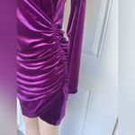 Guberry Chic Velvet Long Sleeve Dress in Deep Burgundy Purple Size L Photo 5