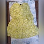 Who What Wear Yellow and White Pleated Mini Dress- summer casual or office Photo 5